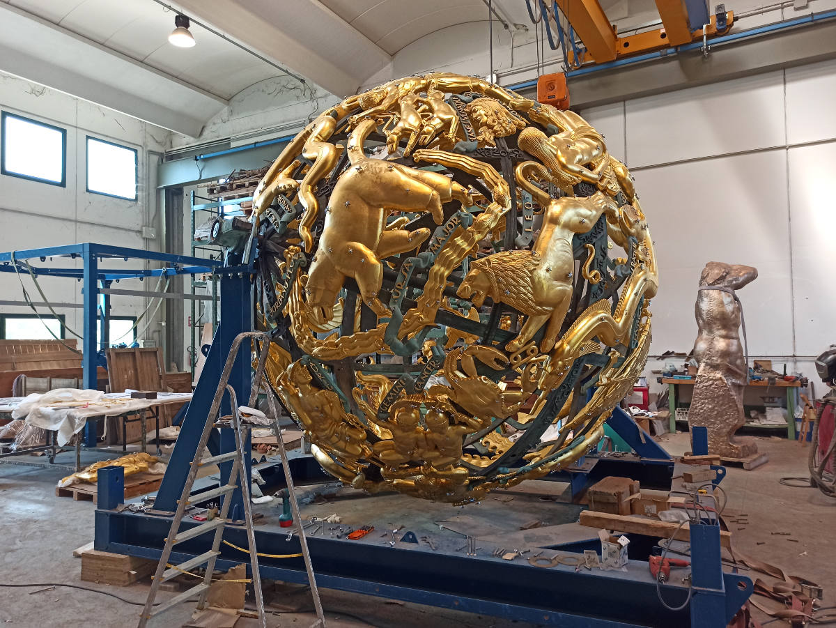 ferdinando marinelli artistic foundry florence restoration of the celestial sphere by paul manship of un palace in geneve